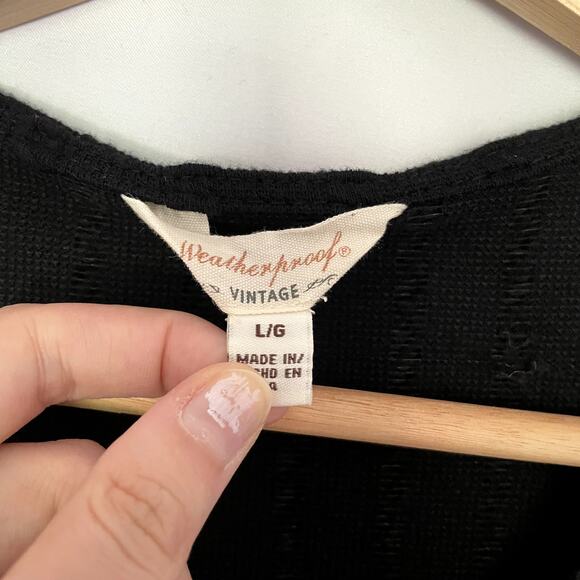 Weatherproof black button down short sleeved shirt v-neck front knot women's L - Picture 3 of 7